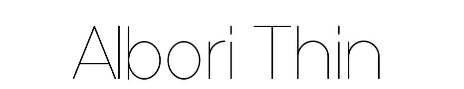 Albori Thin cкачати шрифт безкоштовно